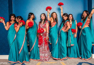 teal indian wedding