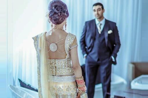 Crystal Design Back of Indian Wedding Blouse