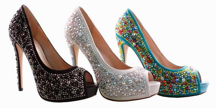 Crystal Colored Indian Wedding Shoes