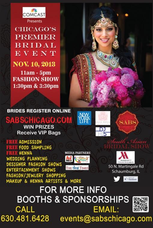 South Asian Bridal Show - Chicago - Sunday, November 10, 2013