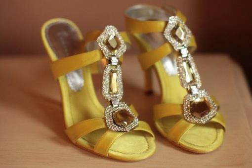 Tuesday Shoesday - Golden Satin and Smoky Topaz