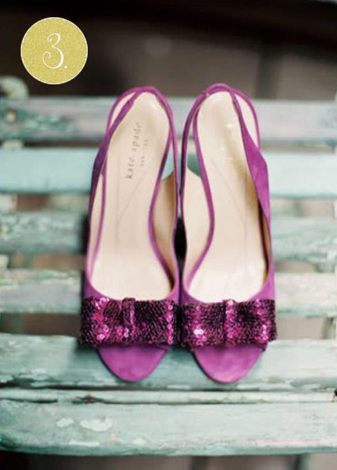 orchid glitter indian wedding shoes