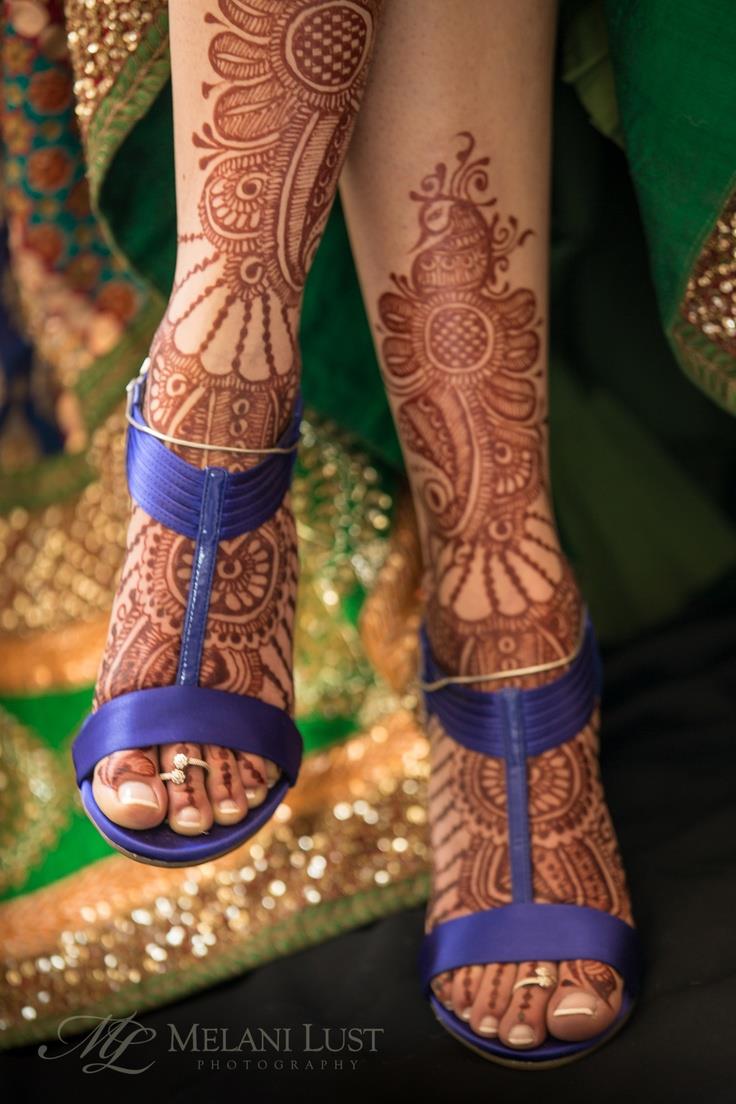 indian wedding mehndi feet purple shoes