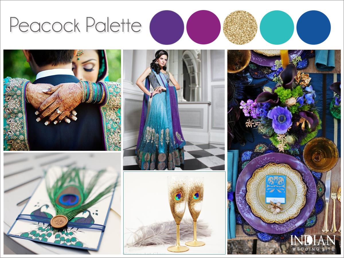 Peacock Indian Wedding Color Palette