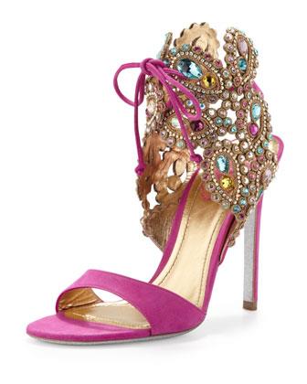 Pink Jewelled Heels - Tuesday Shoesday 
