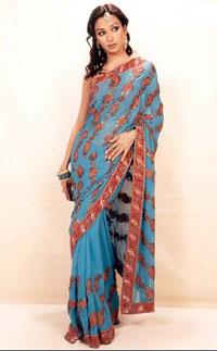 Shehnaai Couture blue sari