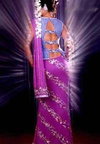 Shehnaai Couture purple sari