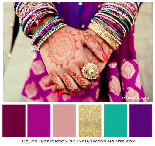 Purple, plum and gold - Indian Wedding Color Inspiration