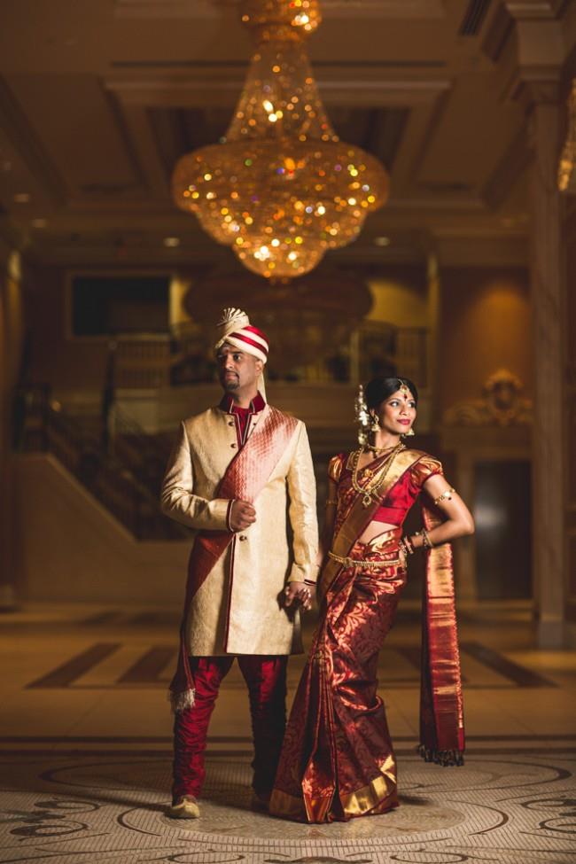 30a South indian bride and groom portrait