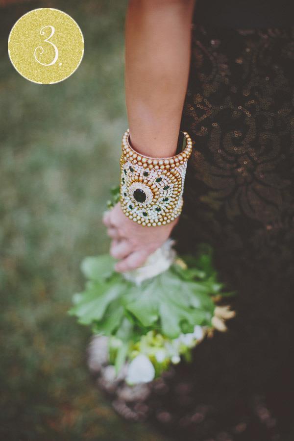 indian wedding gold green bracelet