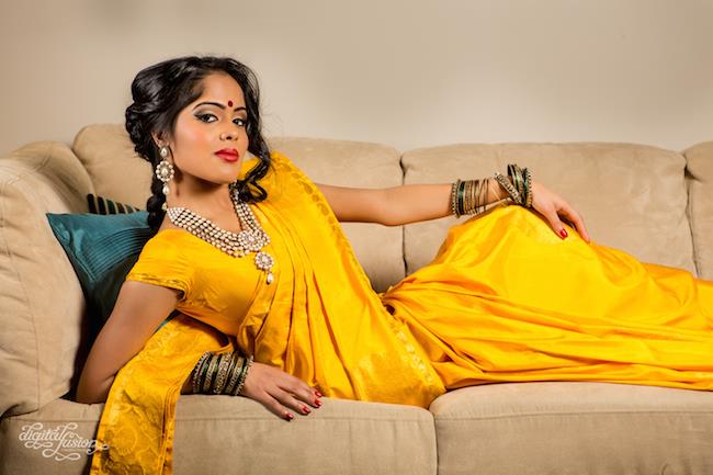 10 bridal gold sari