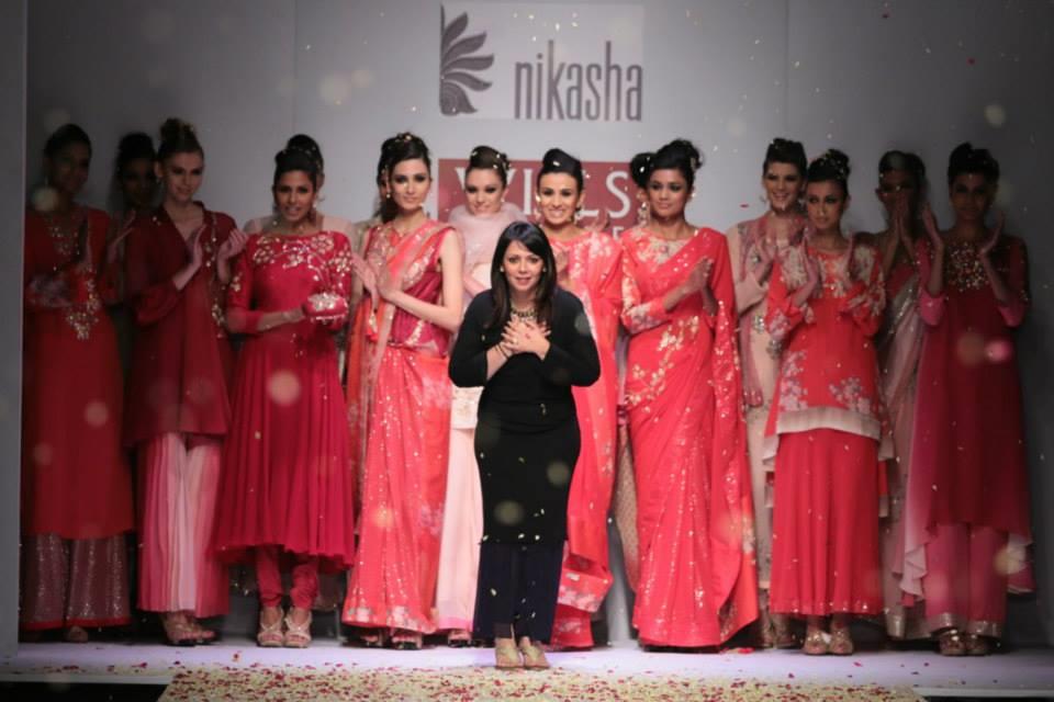Nikasha Wills Lifestyle India Fashion Week 2014 models in red outfits