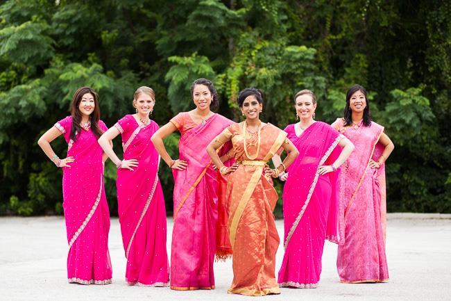 27a indian wedding bridesmaid saris