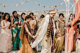 Big Fat Greek Indian Wedding in Santorini Greece