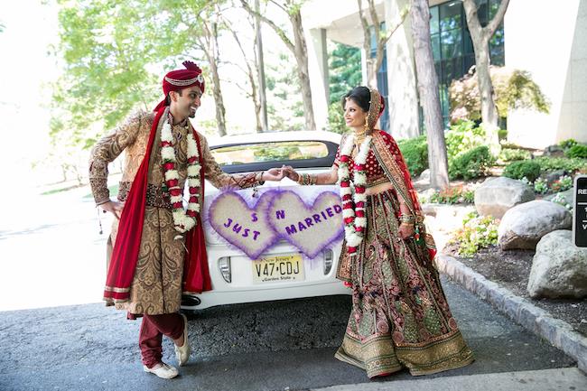 44a indian wedding just married