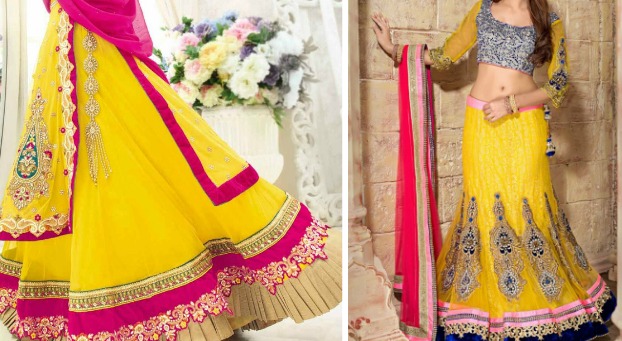 Outfit Inspiration: Citrus Coloured Bridal Lehengas