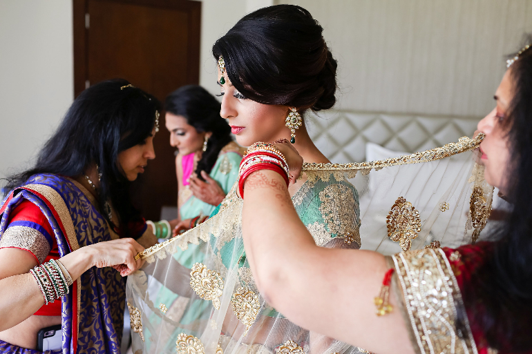 bride getting ready