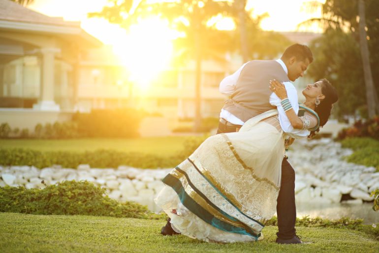 couple in amazing background