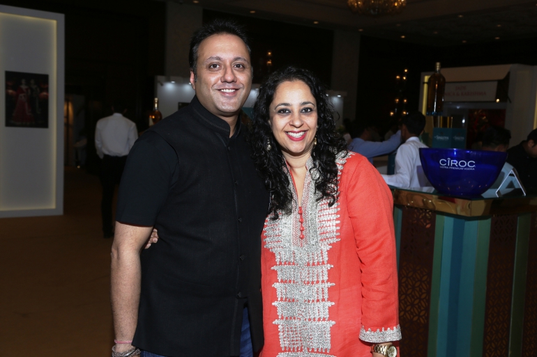 Designer Varun Bahl with Conde Nast India&#39;s Naveena Guleria at Day 3 of Vogue Wedding Show 2016 at Taj Palace, New Delhi