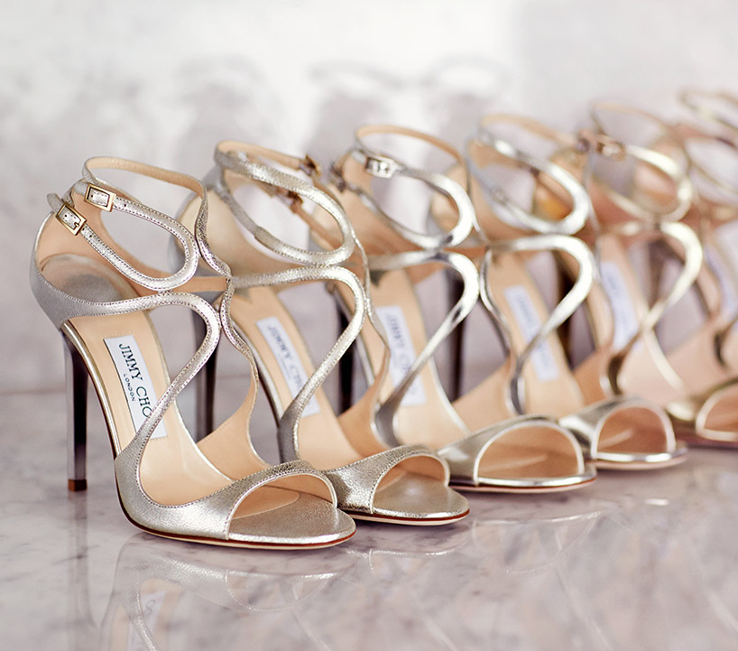 Jimmy Choo customized bridal shoes