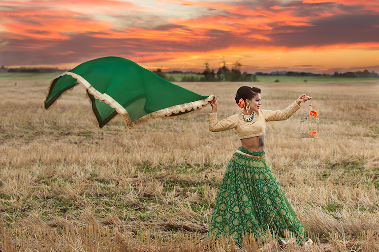 indian wedding portrait