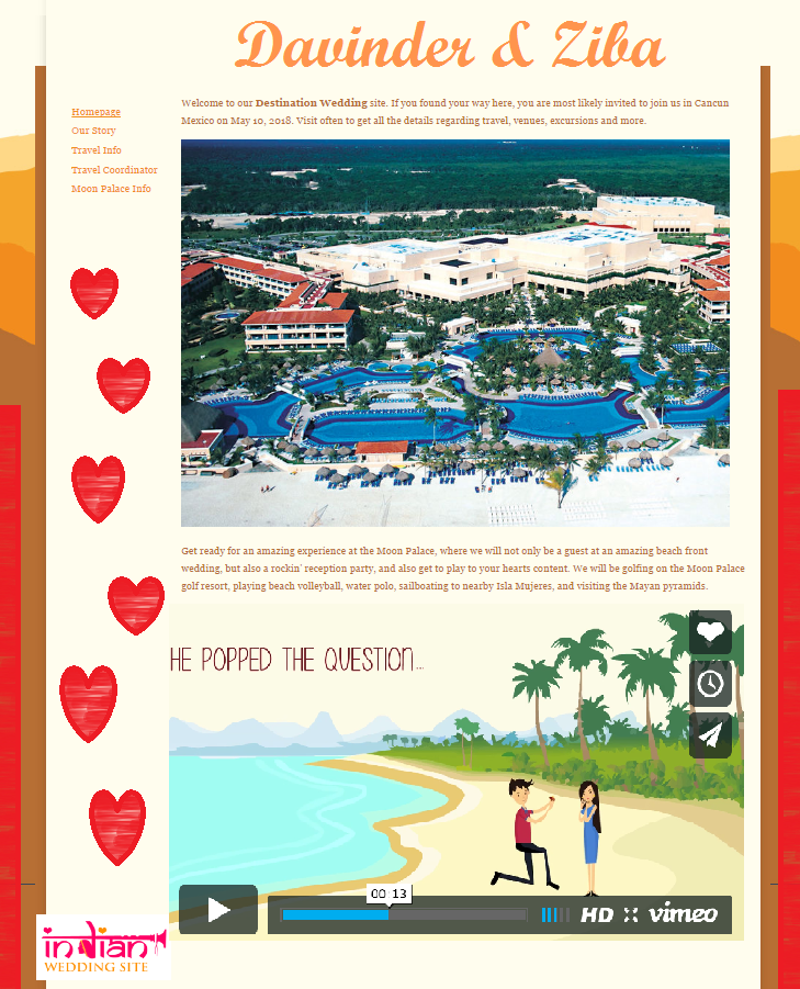 IWS Wedding Website Mock IWS Wedding Website Mock