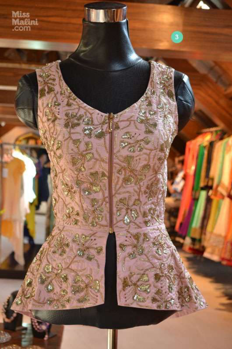 peplum jacket for saree