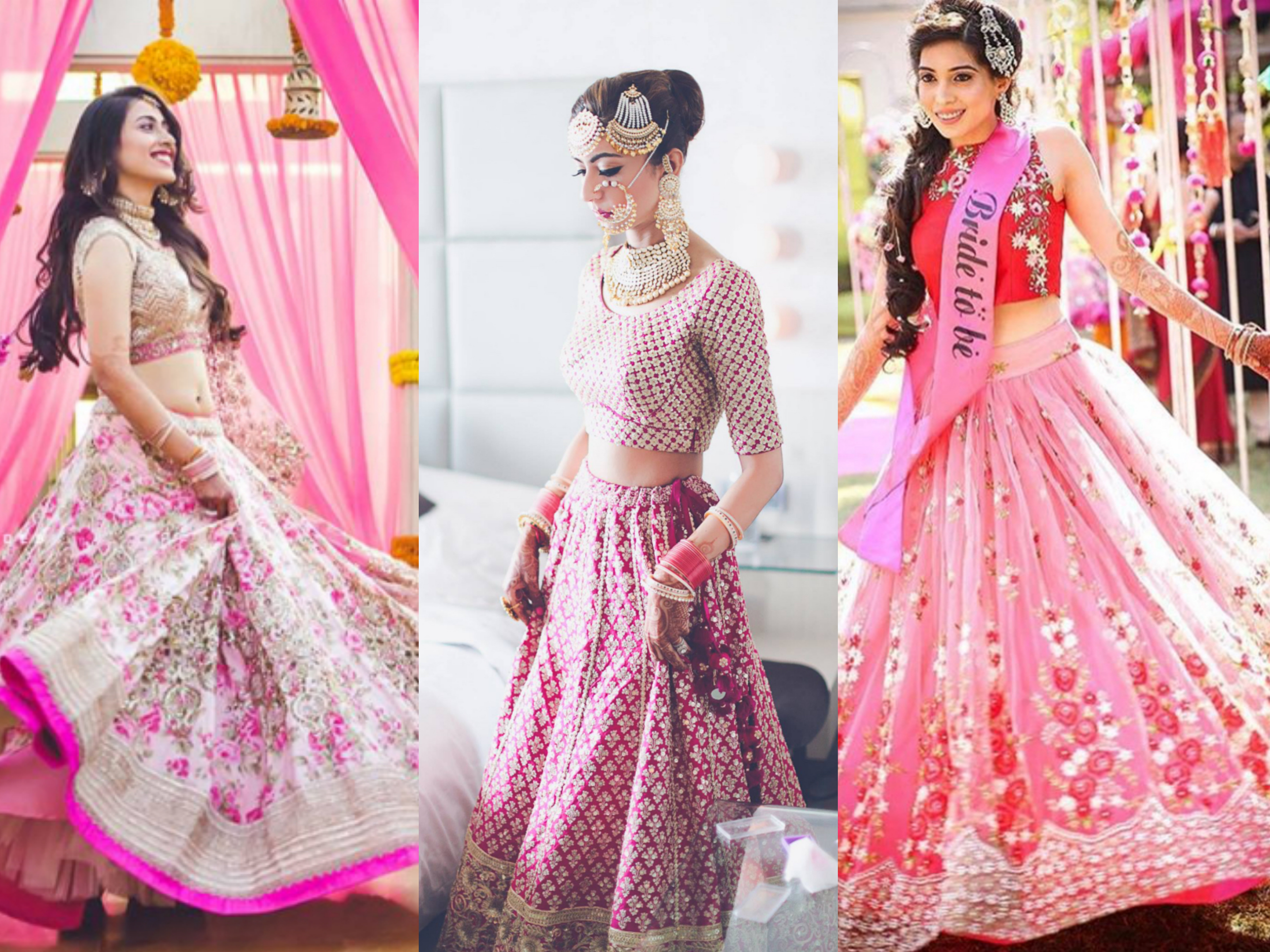 pink bridal lehenga