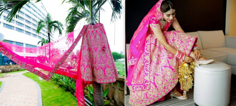 pink lehenga