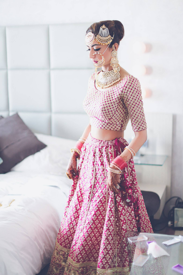 pink lehenga