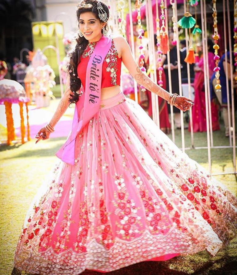 pink lehenga