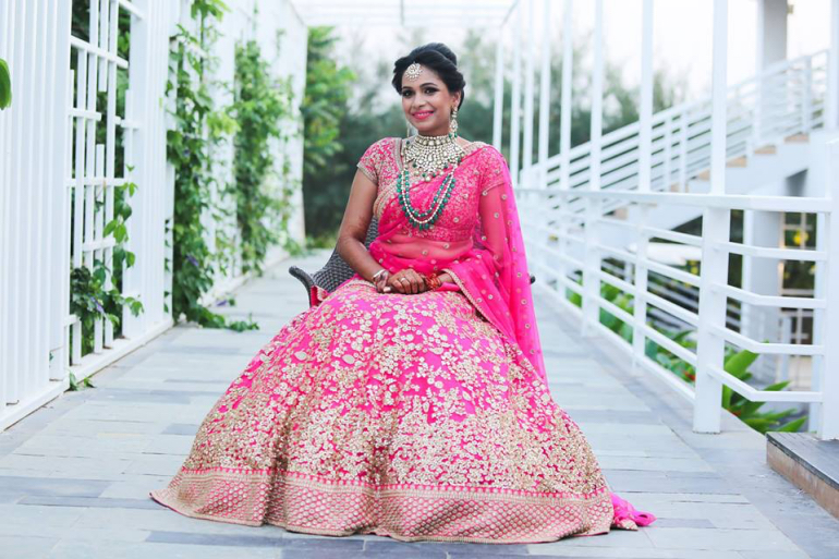 pink lehenga