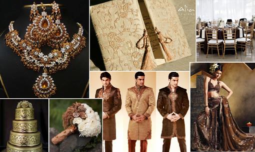 Brown and Gold Indian Inspiration by Shaadiesque