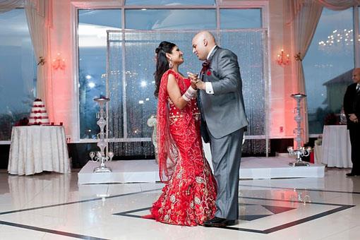 Damask and Red Indian Wedding Reception