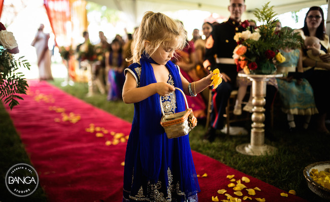 7a indian wedding flower girl