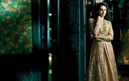 Karisma Kapoor in Indian bridal gold by Sabyasachi Mukherjee