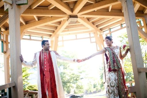 Green and Orange Bridesmaids Saris (2)