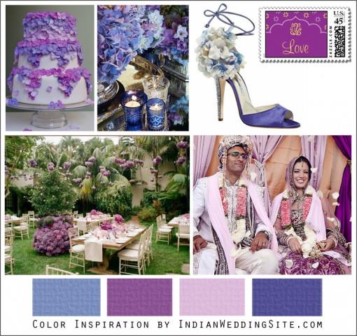 Purple and Blue Hydrangeas - Indian Wedding Color Inspiration