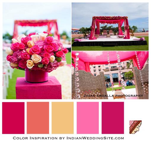 Indian Wedding Color Inspiration- Paradise in Pink