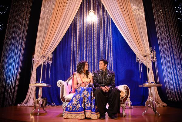 18a indian wedding bride and groom staging