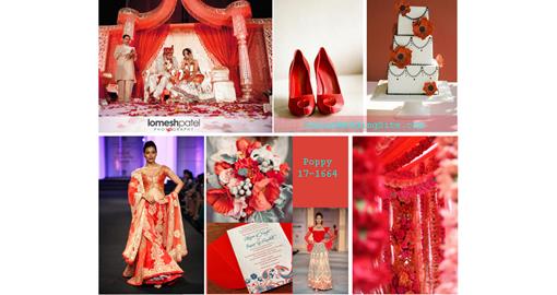 Indian Wedding Color Inspiration- Poppy Red
