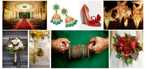 Indian Wedding Color Inspiration Palette - Festive Holidays