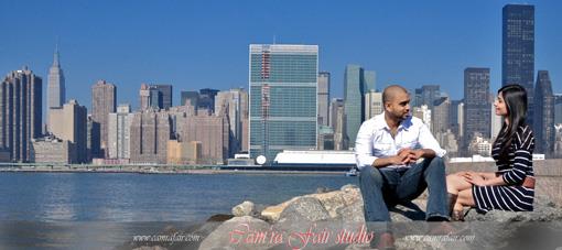 NYC Skyline Engagement Session by Camrafair Studio