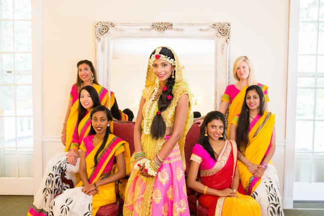 9a indian wedding bridesmaids