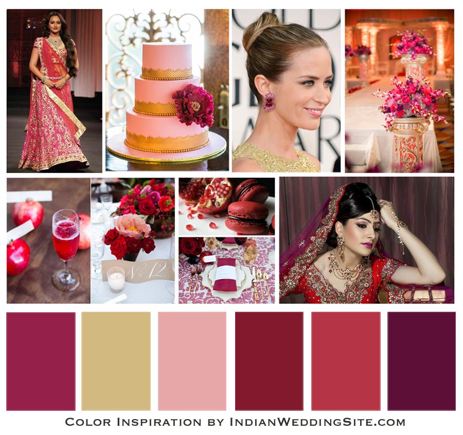 Indian Wedding Color Inspiration - Pomegranate Red