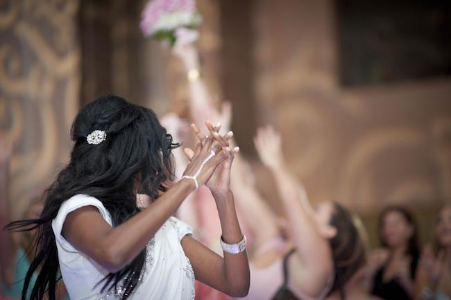 34a indian wedding bouquet toss