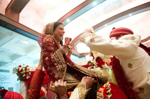 Red and Gold Traditional Indian Wedding