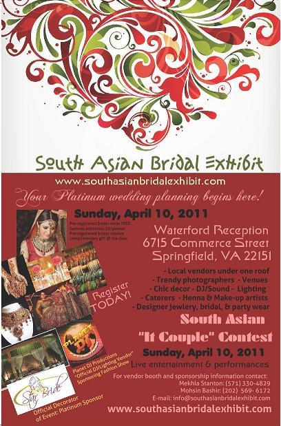 South Asian Bridal Exhibit - April 10 - Virginia