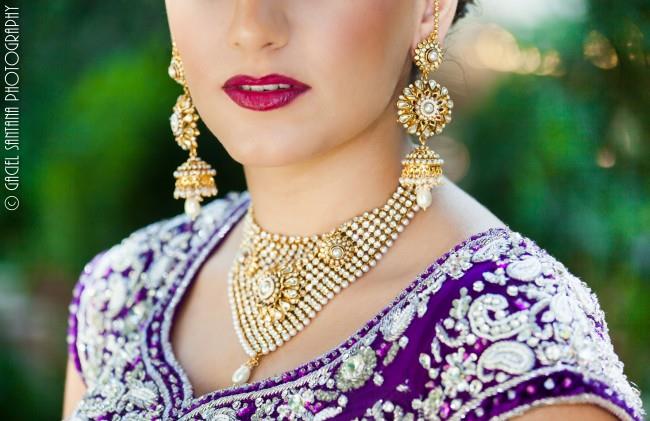 10Indian Wedding Pearl and Gold Jewelry Set