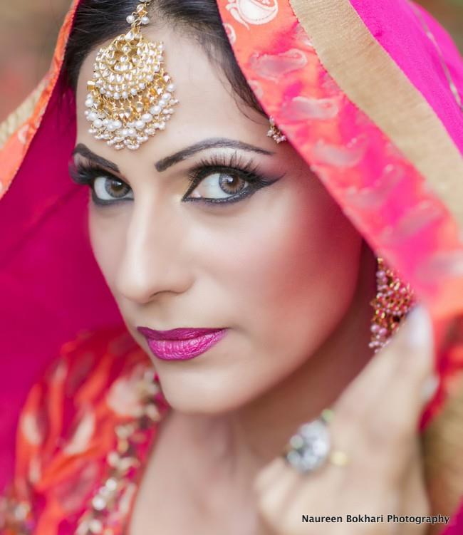 vintage indian bride matha patti wedding makeup
